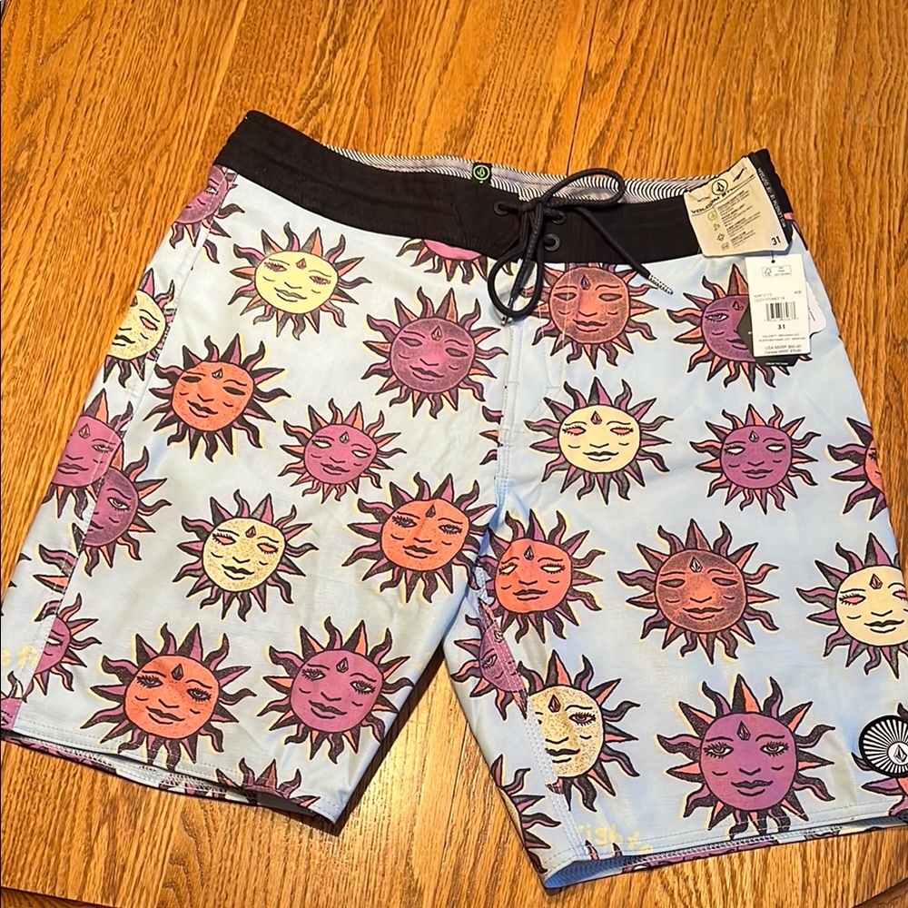Volcom Sunburst Patterned Men's Shorts - Multicolor